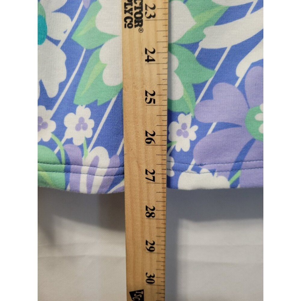 Bob Mackie Wearable Art Jacket Full Zip Size M Womens Blue Stripe Floral Vtg NWT - Picture 6 of 15